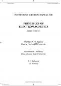 INSTRUCTOR’S SOLUTIONS MANUAL FOR ELEMENTS OF ELECTROMAGNETICS