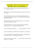 Cosmetology Theory Exam Practice Test Questions with Correct Solutions, A+