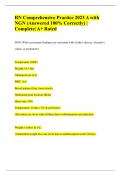 RN Comprehensive Practice 2023 A with NGN (Answered 100% Correctly) | Complete| A+ Rated