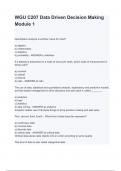 WGU C207 Data Driven Decision Making Module 1 questions and correct detailed answers &vert;already graded a&plus;