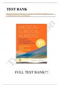 Test Bank  For Medical-Surgical Nursing: Concepts for Clinical Judgment and Collaborative Care 11th Edition by Ignatavicius All Chapters Covered.