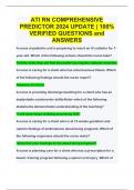 ATI RN COMPREHENSIVE PREDICTOR | 180 QUESTIONS and ANSWERS | 100% VERIFIED ANSWERS