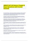 AMSCO AP US History Chapter 8 Exam Expert verified 100&percnt; pass
