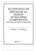 SOLUTIONS MANUAL FOR by MECHANICAL DESIGN OF MACHINE COMPONENTS