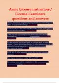 Army License instructors Army License instructors License Examiners questions and answers.