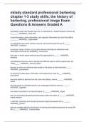 milady standard professional barbering chapter 1-3 study skills&comma; the history of barbering&comma; professional image Exam  Questions & Answers Graded A