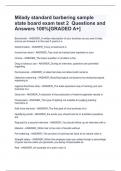 Milady standard barbering sample state board exam test 2  Questions and Answers 100&percnt;&lbrack;GRADED A&plus;&rsqb;