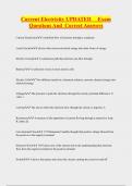 Current Electricity UPDATED Exam  Questions And Correct Answers