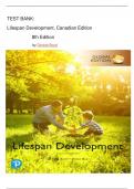 TEST BANK - Lifespan Development (Canadian Edition) 8th edition (Denise Boyd-2019)|All chapters latest edition