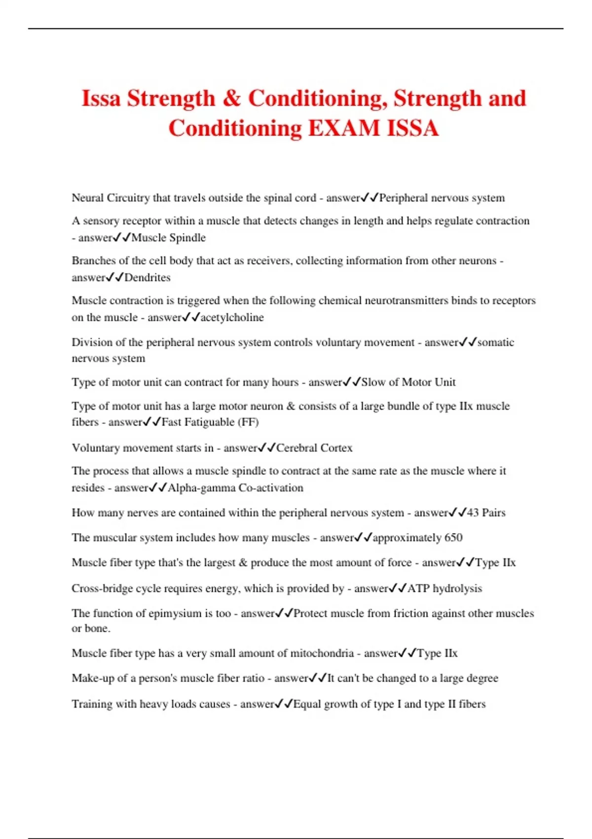 ISSA Bundled Exams with complete solutions - Stuvia US