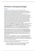 Clinical neuropsychology samenvatting (NL)