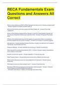RECA Fundamentals Exam Questions and Answers All Correct (1)