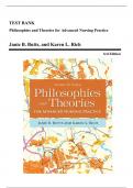 Test Bank - Philosophies and Theories for Advanced Nursing Practice&comma; 3rd Edition &lpar;Butts&comma; 2018&rpar;&comma; Chapter 1-26 &vert; All Chapters