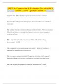 ARE 5&period;0 - Construction & Evaluation Test with 100&percnt; Correct &vert; Latest Updated Graded A&plus;
