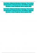 Test Bank: Maternal-Newborn Nursing: The Critical Components of Nursing Care, 3rd Edition, Roberta Durham, Linda Chapman latest update 2023