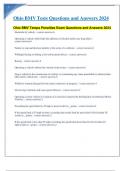 Ohio BMV Tests Questions and Answers 2024
