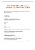 MVU NURS612 Exam 2 Workbook Questions And Answers 100&percnt; Verified