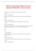 OHSAA General Knowledge Test Exam Questions With 100&percnt; Correct Answers
