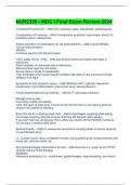 NUR2356 - MDC I Final Exam Review