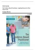 Test Bank - The Evidence-Based Practitioner, 1st Edition (Brown, 2017), Chapter 1-10 | All Chapters