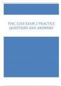 FINC 3250 Exam 2 Practice Questions and Answers