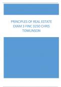 Principles of Real Estate Exam 3 FINC 3250 Chris Tomlinson