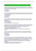 Multidimensional Care 2-Final Exam 2024