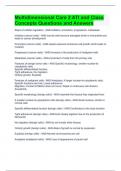 Multidimensional Care 2 ATI and Class Concepts Questions and Answers