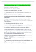 Multidimensional Care 1 Exam 2 Verified 2024