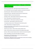 Multidimensional Care 1 Exam 2 Solved 100&percnt; Correct