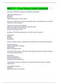 MDC IV - Final Exam Latest Updated