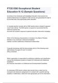 FTCE ESE Exceptional Student Education K-12 &lpar;Sample Questions&rpar;