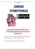 Basic Dysrhythmia-Relias Exam Containing Questions and Answers 2024-2025