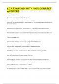LGA EXAM 2024 WITH 100&percnt; CORRECT ANSWERS