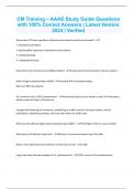 CM Training &ndash; AAAE Study Guide Questions with 100&percnt; Correct Answers &vert; Latest Version 2024 &vert; Verified