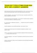 TEXAS EXT TYPE B TFM02 EXAM 2024 WITH 100&percnt; CORRECT ANSWERS