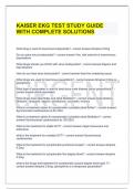 KAISER EKG TEST STUDY GUIDE WITH COMPLETE SOLUTIONS