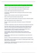 MSA Final exam terms with Complete Solutions