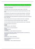MSA Final Comprehensive Exam Graded A&plus;