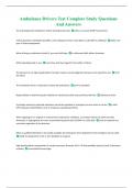 Ambulance Drivers Test Complete Study Questions And Answers