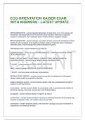 ECG ORIENTATION KAISER EXAM WITH ANSWERS&hellip;LATEST UPDATE