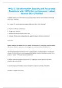 WGU C725 Information Security and Assurance Questions with 100&percnt; Correct Answers &vert; Latest Version 2024 &vert; Verified