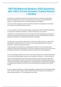 VATI RN Maternal Newborn 2024 Questions with 100&percnt; Correct Answers &vert; Latest Version &vert; Verified