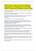 NCCPT Exam Test Prep Set 3 &lpar;Special Populations & Anatomical Terms&rpar; With 100&percnt; Correct And Verified Answers 2024