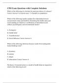 CPH Exam Questions with Complete Solution1.