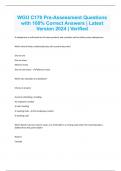 WGU C170 Pre-Assessment Questions with 100% Correct Answers | Latest Version 2024 | Verified
