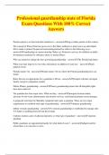 Professional guardianship state of Florida Exam Questions With 100% Correct Answers
