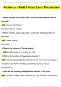 Anatomy - Stott Pilates Exam Preparation Questions and Verified Answers (2024 / 2025)/ A+ GRADE
