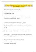 ETA certification test Latest Questions & Answers Verified 100&percnt; Correct