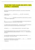 FRONTIER FARS EXAM 2024 WITH 100&percnt; CORRECT ANSWERS